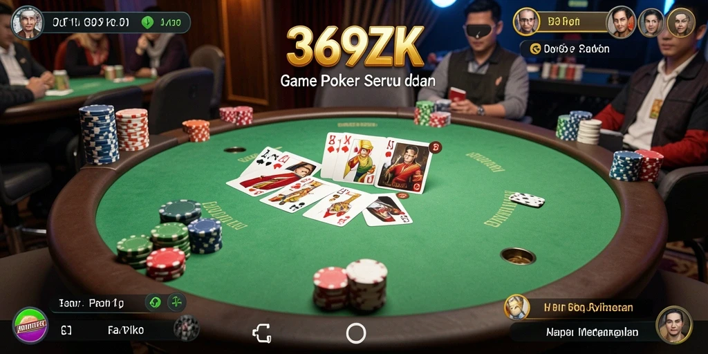 Tampilan gameplay Poker yang mendebarkan dalam 369ZK.
