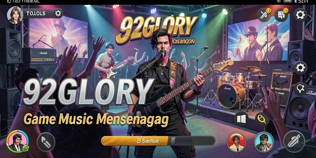 Screenshot gameplay <strong>92GLORY</strong> yang memperlihatkan aksi musik yang intens.