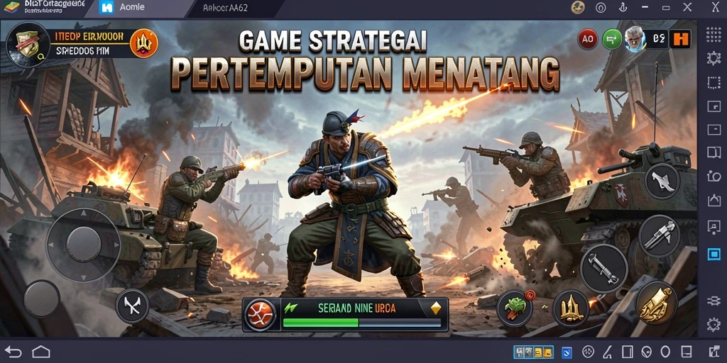 Gameplay seru dan strategi pertempuran di AA62.