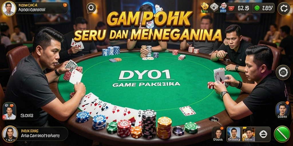 Tampilan gameplay poker yang menarik dan menantang di DY01.