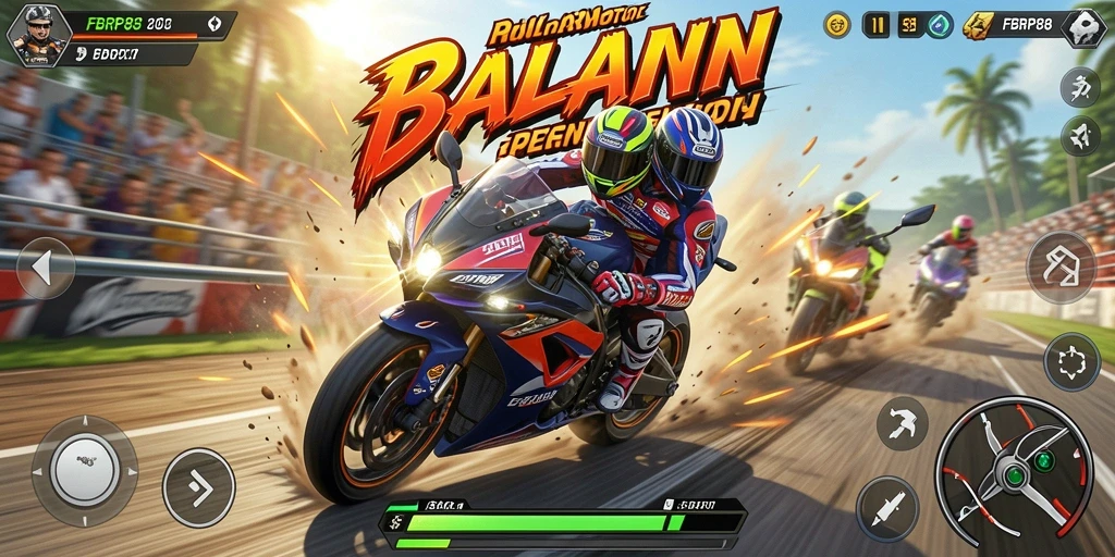 Gameplay menegangkan balapan motor di FBRP88.