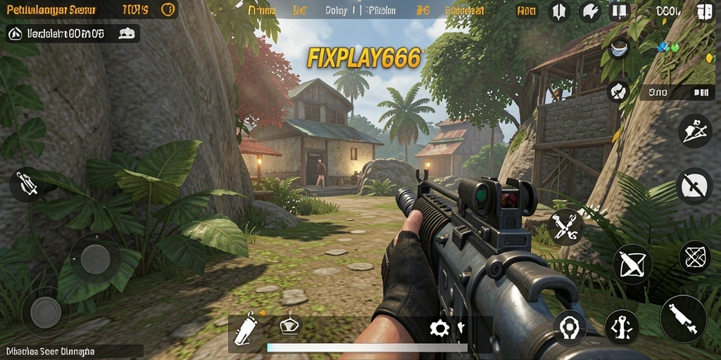 Tangkapan layar menunjukkan pertarungan intens di FIXPLAY666.