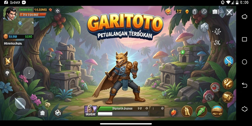 Screenshot gameplay GARITOTO dengan pemandangan dunia terbuka yang indah.