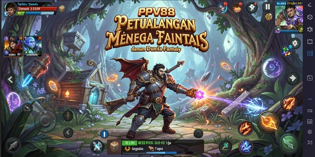 Tampilan gameplay RPG yang mendebarkan dan penuh aksi.
