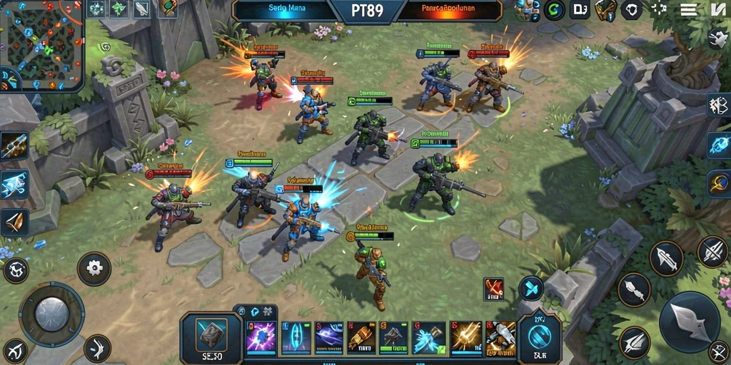Tangkapan layar gameplay PT89 menunjukkan strategi yang intens.