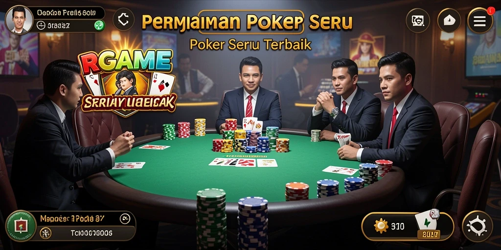 Screenshot RPGAME menampilkan aksi intens dalam permainan Poker.