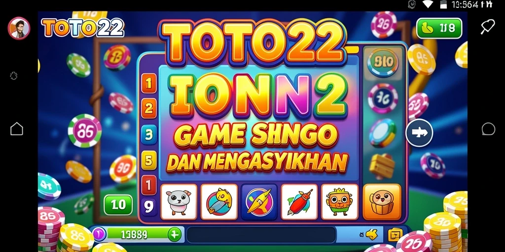 Screenshot gameplay TOTO22 menunjukkan suasana seru bermain Bingo.