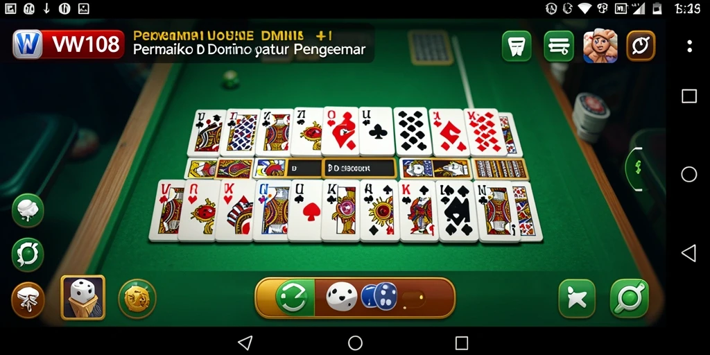 Tampilan gameplay Domino yang seru dan interaktif di VW108.
